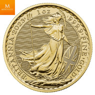 Charles III 2023 Storbritannia 1 oz Gull Britannia (Charles III) BU I Kapsel