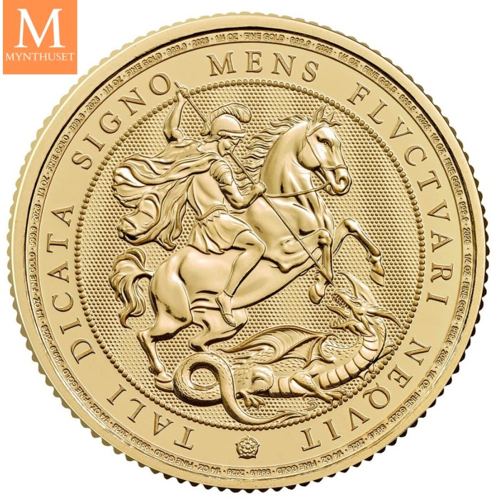 2026 Storbritannia 1/4 oz Gull St George and the Dragon 2026 kvalitet BU i Kapsel