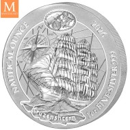 2026 Rwanda Nautical Ounce Kruzenshtern 50 AMAFRANGA 1 Oz Sølv i kvalitet BU
