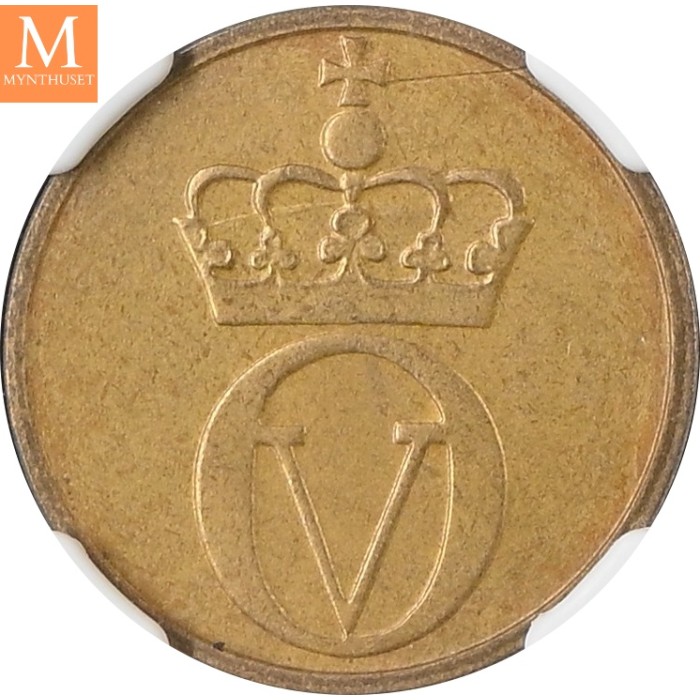 1968 Norge 2 øre kvalitet 0 NGC MS64 Mint Error