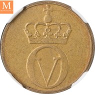 1968 Norge 2 øre kvalitet 0 NGC MS64 Mint Error