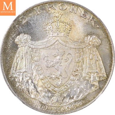 1906 Norge 2 kroner stort skjold NGC MS66