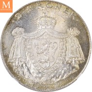 1906 Norge 2 kroner stort skjold NGC MS66