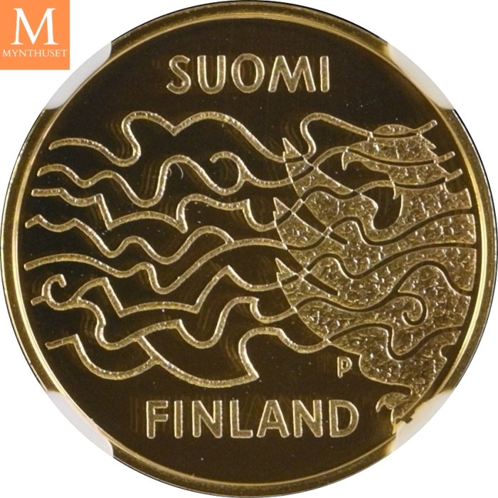 2008 P Finland Gull 100 Euro FINNISH WAR NGC PF70 LAVT OPPLAG!