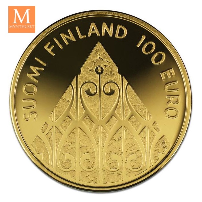 2009 P Finland Gull 100 Euro DIET OF PORVOO NGC PF70 LAVT OPPLAG!