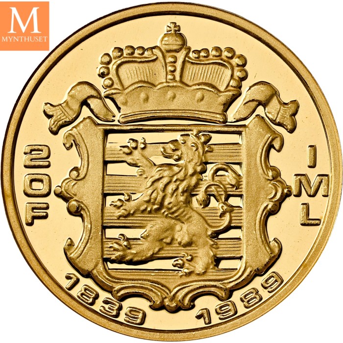 1989 GULL Luxenburg 20 Francs Grand Duchy NGC PF70