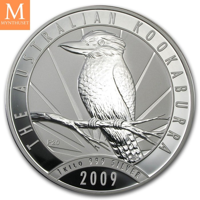 2009 Australia 1 kilo Silver Kookaburra BU
