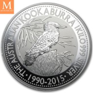 2015 Australia 1 kilo Silver Kookaburra BU LAVT OPPLAG