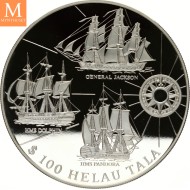 1996 Tokelau 1 kilo Silver Warships BU SVÆRT LAVT OPPLAG