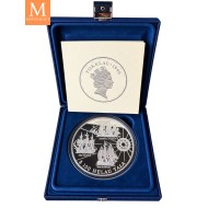 1996 Tokelau 1 kilo Silver Warships BU SVÆRT LAVT OPPLAG