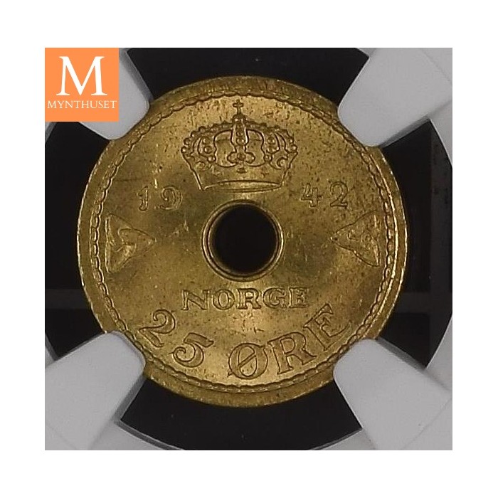 1942 Londonsett komplett høyt gradert (MS64,MS64,MS65)