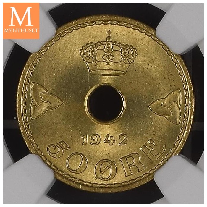 1942 Londonsett komplett høyt gradert (MS64,MS64,MS65)