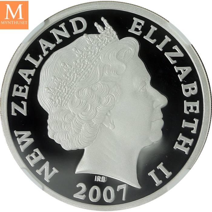 2007 NEW ZEALAND 5 DOLLAR TUATARA NGC PF70