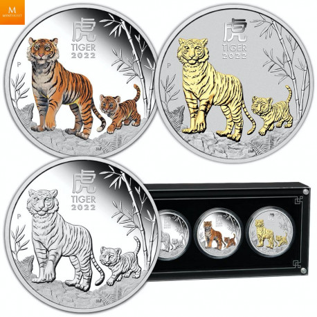 Australia 2022 LUNAR SERIES III "YEAR OF THE TIGER"  TRIO SETT