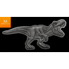 NIUE 2021 2 OZ SØLV «JURASSIC WORLD T-REX» ANTIQUE FINISH M/ETUI & COA