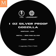 2021 NIUE 1 OZ SØLV GODZILLA BU I originalt skrin med ekthetsbevis