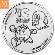 2020 Niue 1 oz Sølv 2dollar PAC-MAN 40th Anniversary BU i kapel
