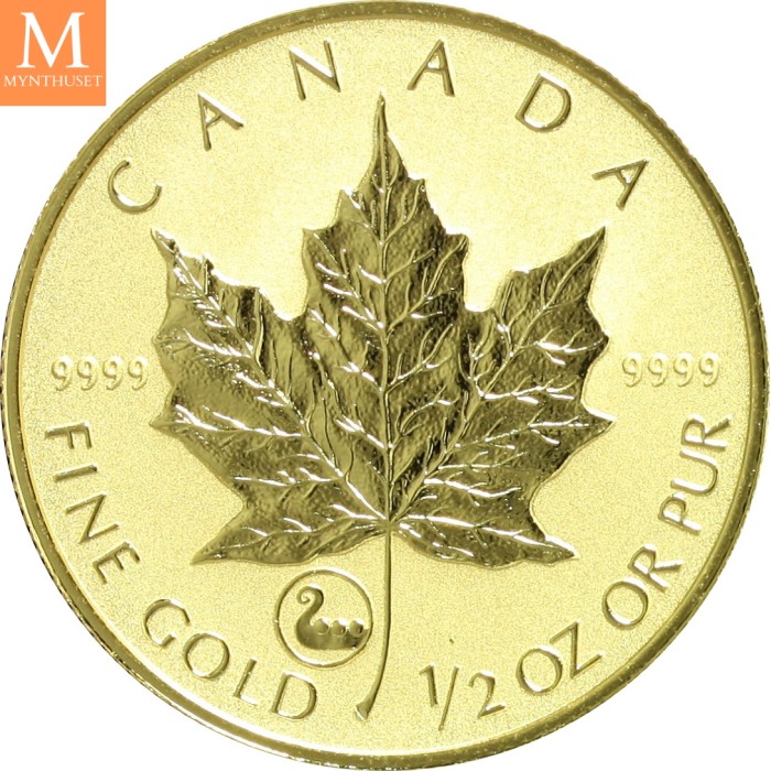 2001 Canada 1/2 OZ GULL 9999 MAPLE LEAF viking privy OPPLAG KUN 1000
