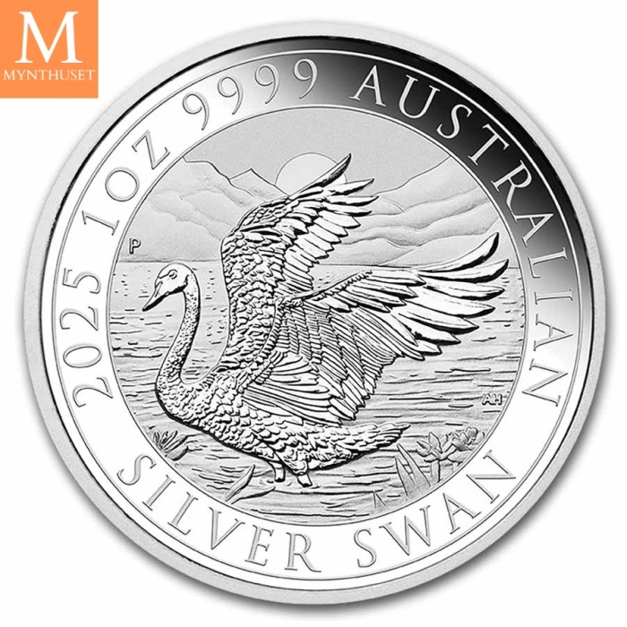 2025 AUSTRALIA 1 OZ SWAN 9999 SØLV KVALITET BU