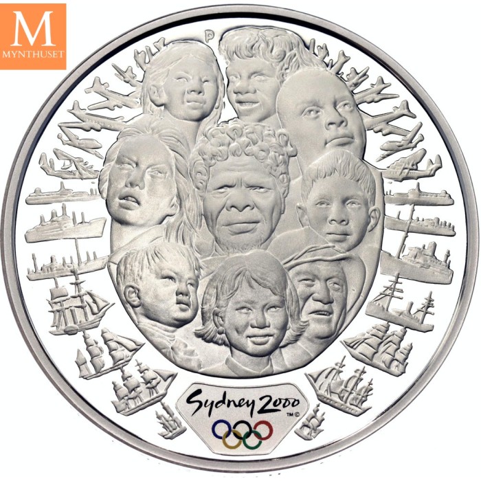 2000 Australia 5 dollars Elizabeth II  Races 31,64 g 999 sølv kv proof