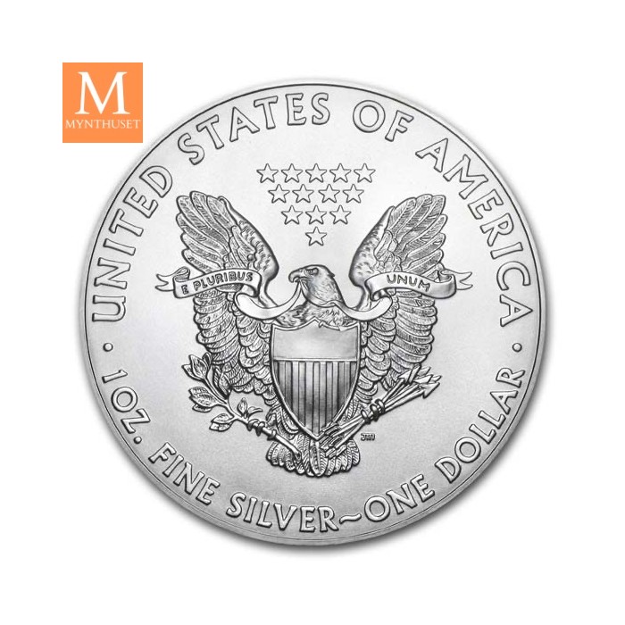 2020 USA 1 oz Sølv American Silver Eagle BU MED KAPSEL (Type1)