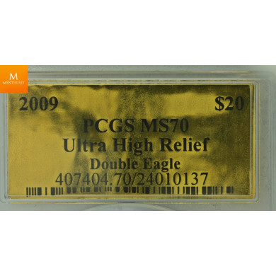 20 Dollar 2009 ULTRA HIGH RELIEF MS70 !! 