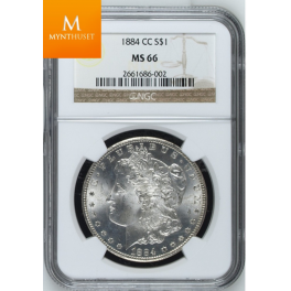 USA: Morgan Dollar 1884 CC MS66 ! Vanvittig mynt 