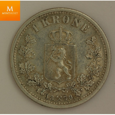 1 krone 1878 kvalitet 01 !