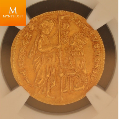 Portrett av JESUS: ITALY.VENICE.Antonio Venier AD 1382-1400.AV.Ducat.