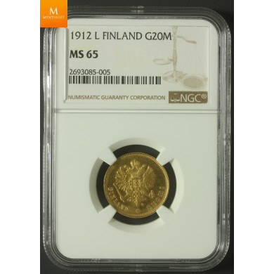 20 Markkaa 1912 L UTRA SJELDEN 