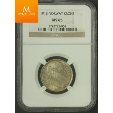1 krone 1913 kvalitet MS65 