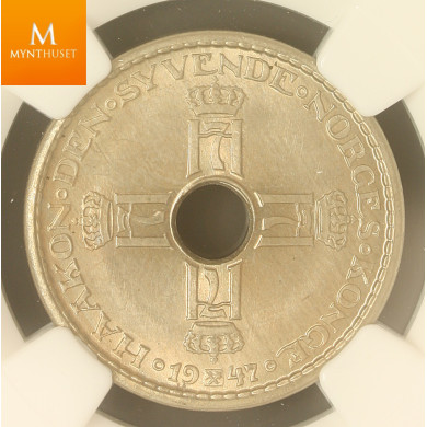 1 krone 1947 MS64 
