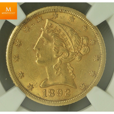 USA: 5 Dollar 1892 CC MS61 