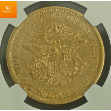 20 dollar 1857 AU50 