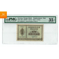 10 kroner 1910 C kvalitet 1, PMG VF30 S seddel (sjelden)