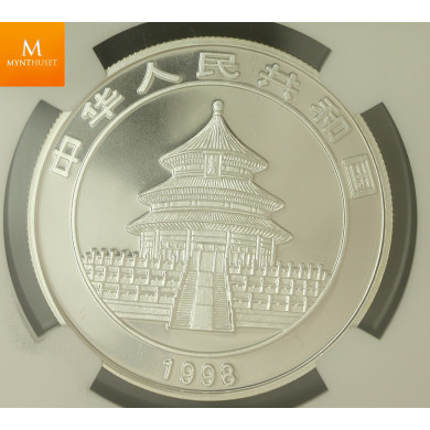 China Panda 5 Yuan 1998 Colorized PF68 UCAM 