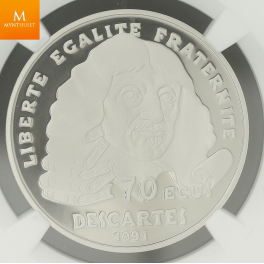 France 500 Francs 1991 Rene Descartes PF69 UCAM