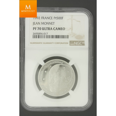 France 500 Francs 1992 Jean Monnet PF70 UCAM 