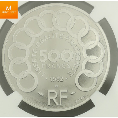 France 500 Francs 1992 Jean Monnet PF70 UCAM 