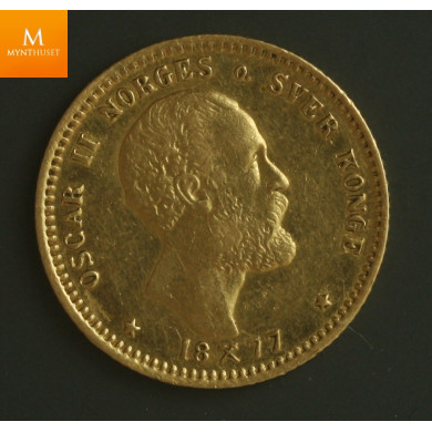 10 kroner 1877 kvalitet 1+/01 