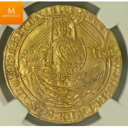 England Noble (1351-52) AU58 