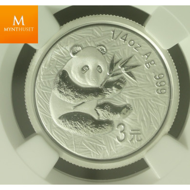 Kina: 3 Yuan 2007  Panda 2000 PF69 