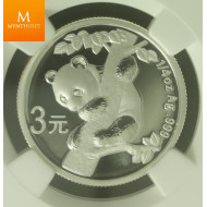 Kina: 3 Yuan 2007 Panda 2006 PF69 