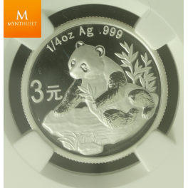 Kina: 3 Yuan 2007 Panda 1998 PF69 