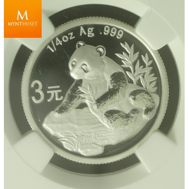 Kina: 3 Yuan 2007 Panda 1998 PF69 