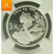 Kina: 3 Yuan 2007 Panda 1999 PF69