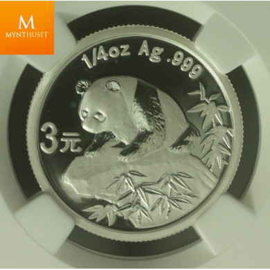 Kina: 3 Yuan 2007 Panda 1999 PF69