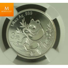 Kina: 3 Yuan 2007 Panda 1991 PF69