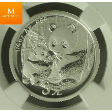Kina: 3 Yuan 2007 Panda 2005 PF69 