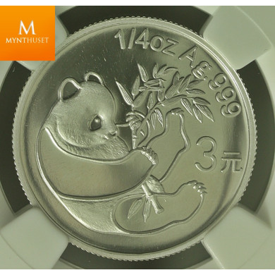 Kina: 3 Yuan 2007 Panda 1984 PF69 